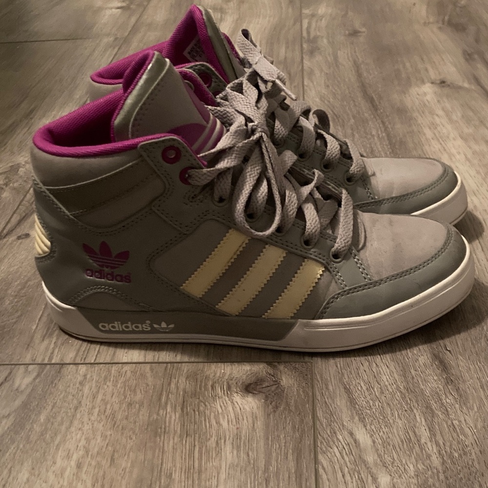 Adidas High-Top Sneakers - Gray and Purple - Picture 3 of 7